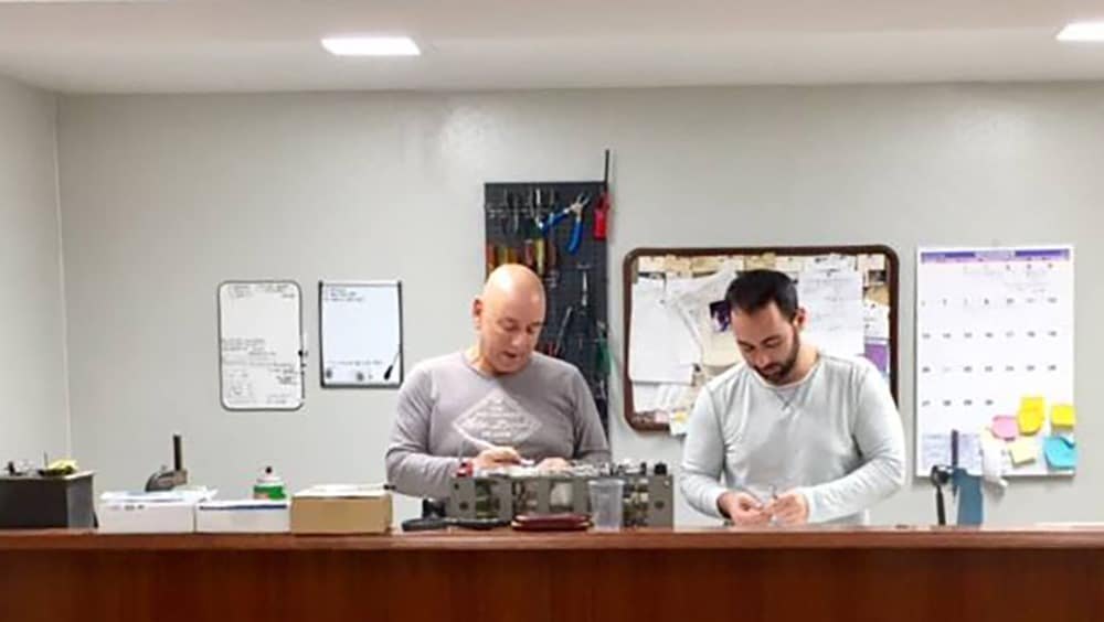 Arpino technicians at the repair bench