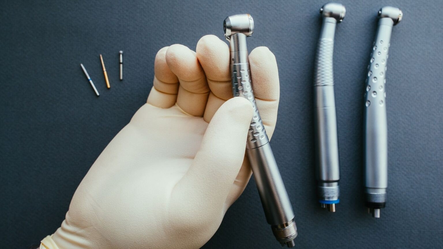 Dental handpieces of mixed brands on the bench