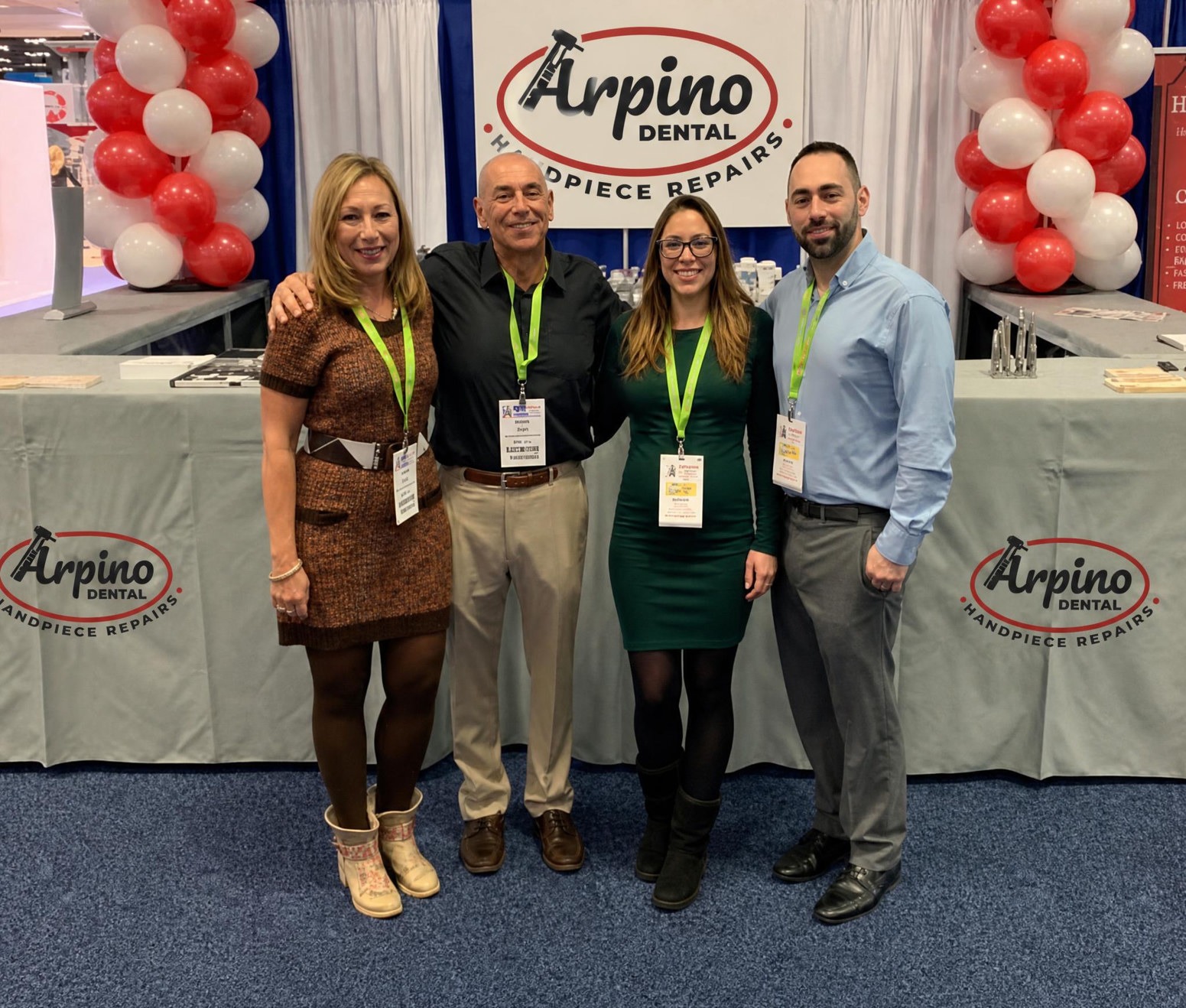 Arpino Dental team at a trade show booth